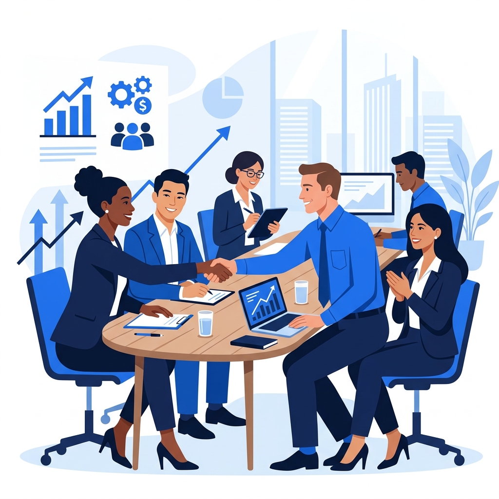 Professional team of consultants providing career guidance and business staffing solutions